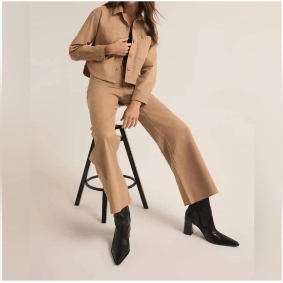 NEW Z SUPPLY rilynn washed pant in burro - Picture 5 of 6